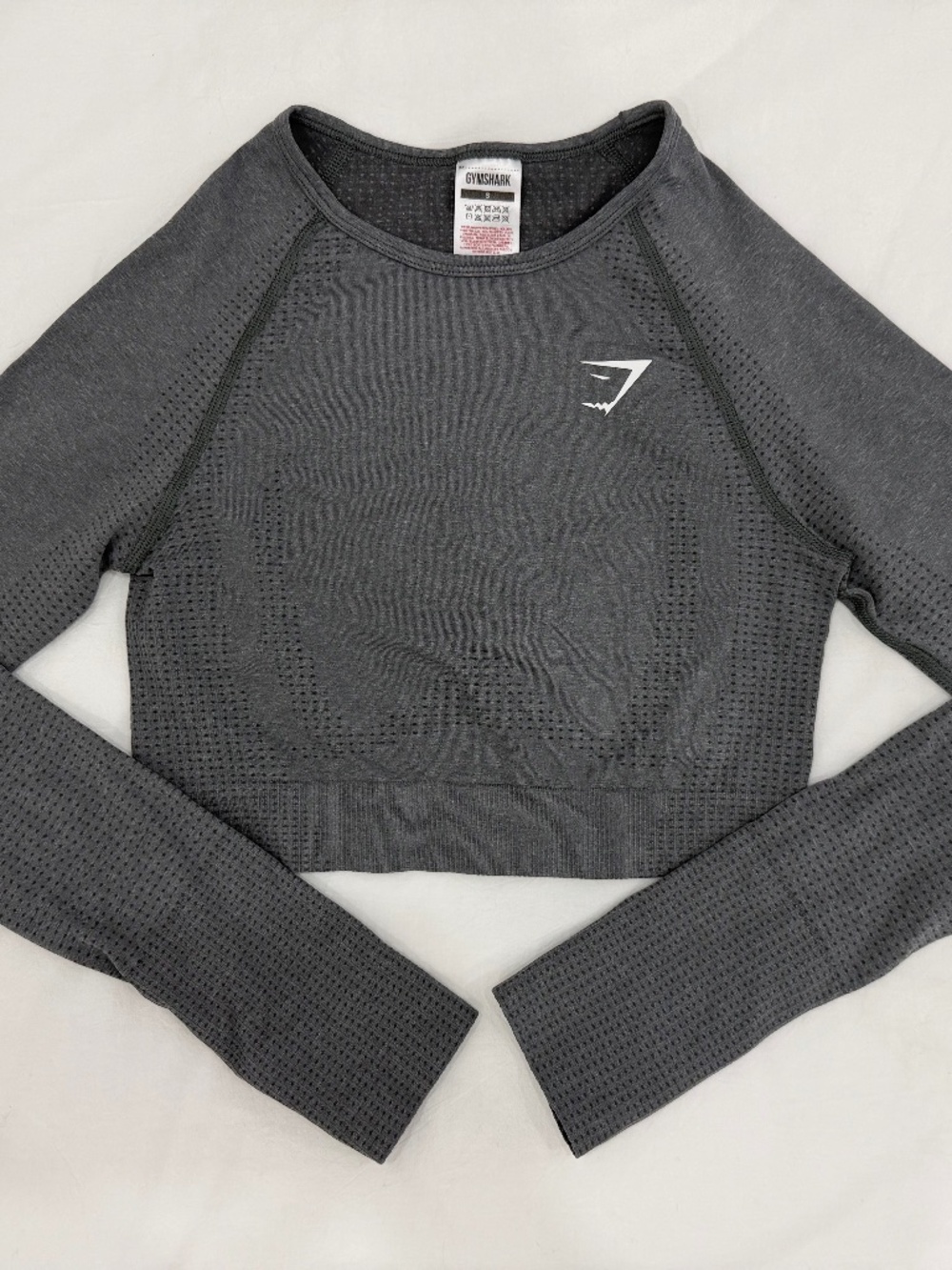 Gymshark Vital Seamless 2.0 Long Sleeve Top in Smokey Grey Marl